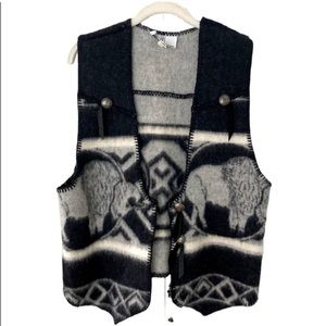 Robben- Alexander Western Buffalo Ranch Wool Cowboy Vest Women's S